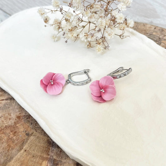 Orecchini MINI lilium. | Pink HOOP