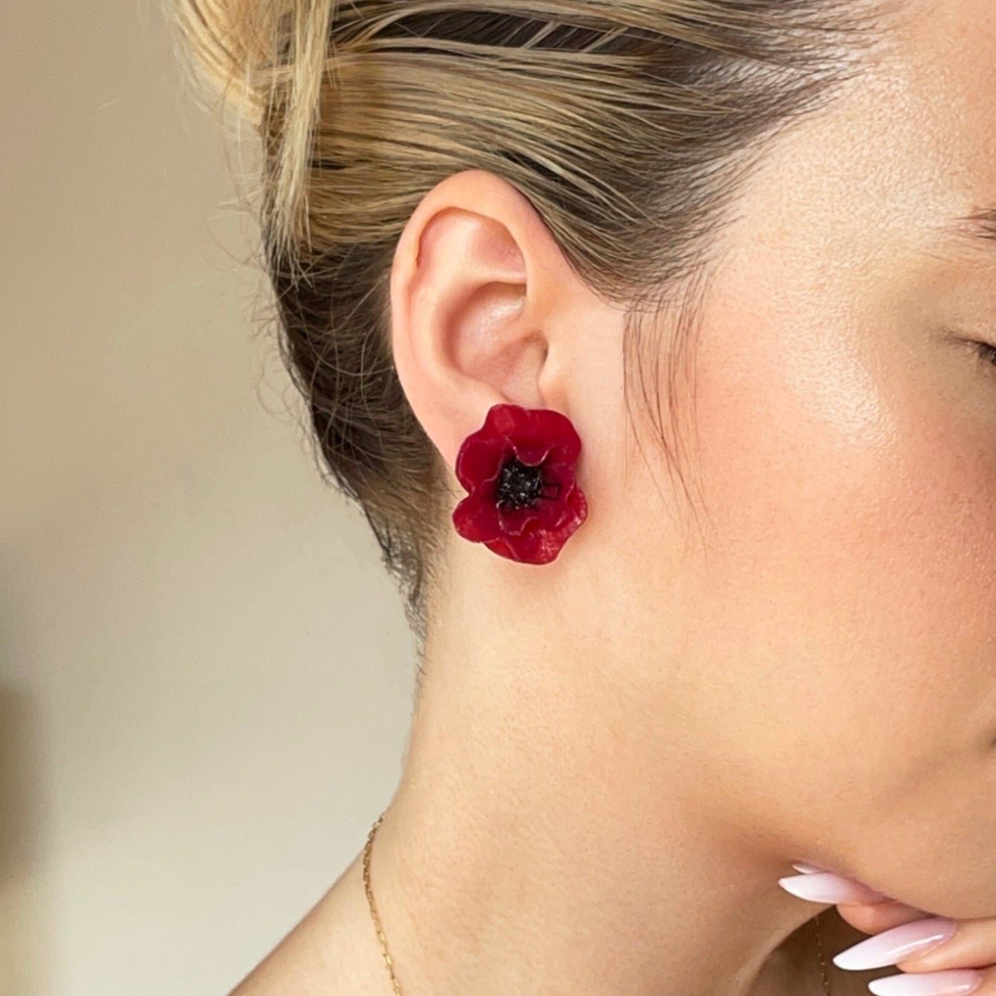Orecchini MIDI POPPY. | Rosso