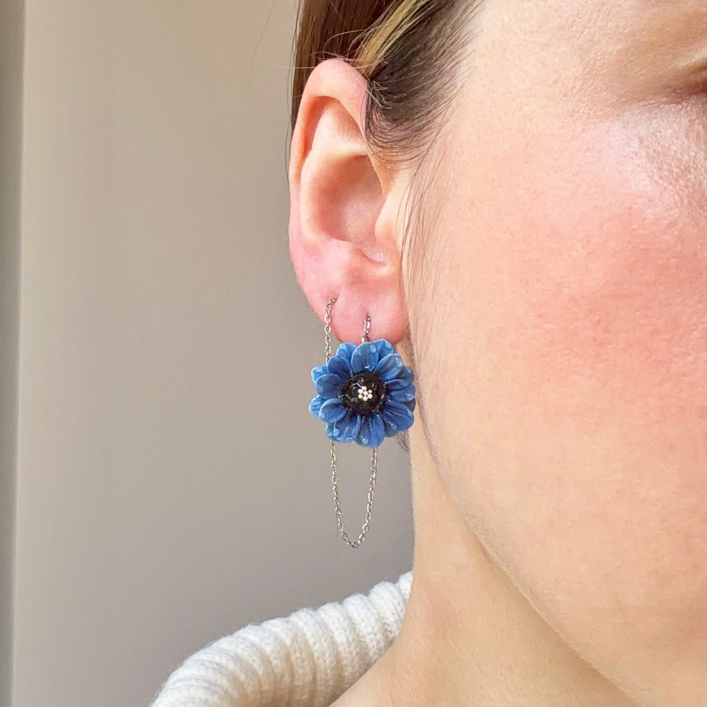 Orecchini GIRASOLE | le PETIT. | Blu (Seconda variante)