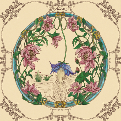 Orecchini FIORE DI LOTO | le PETIT. | Celeste (Seconda variante)