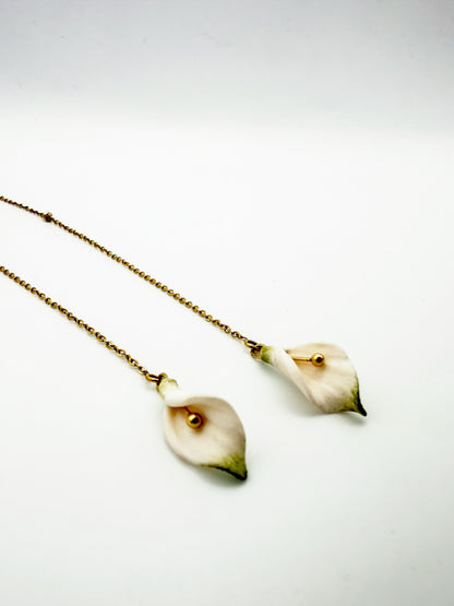 Orecchini CALLA | le PETIT. | SALISCENDI - Bianco