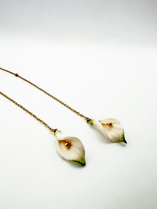 Orecchini CALLA | le PETIT. | SALISCENDI - Bianco