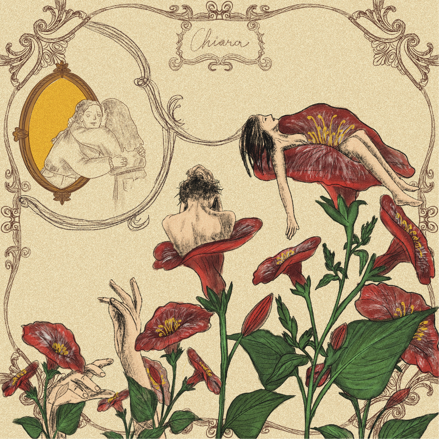 Orecchini LA BELLA DI NOTTE - Chiara | le MIDI. | Rosso