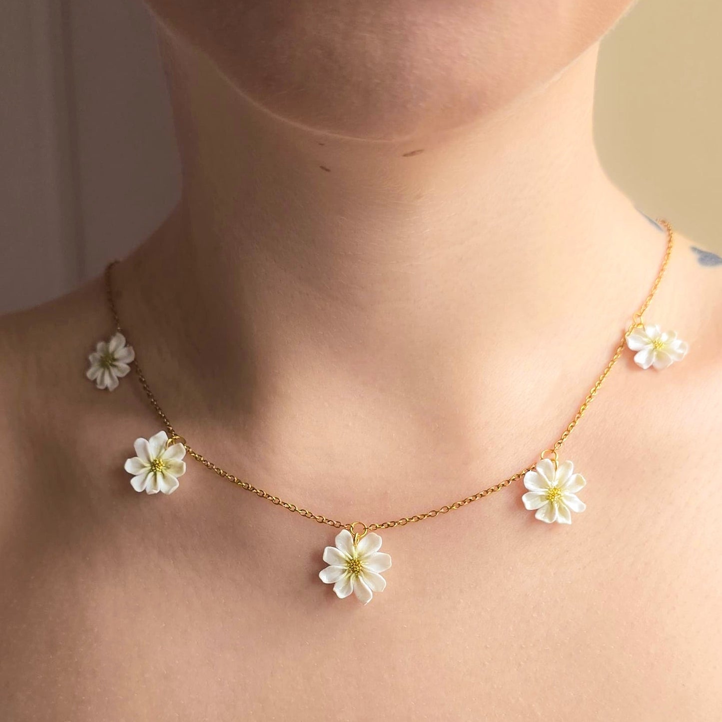 Girocollo MINI Margherita. | Bianco (golden edition)