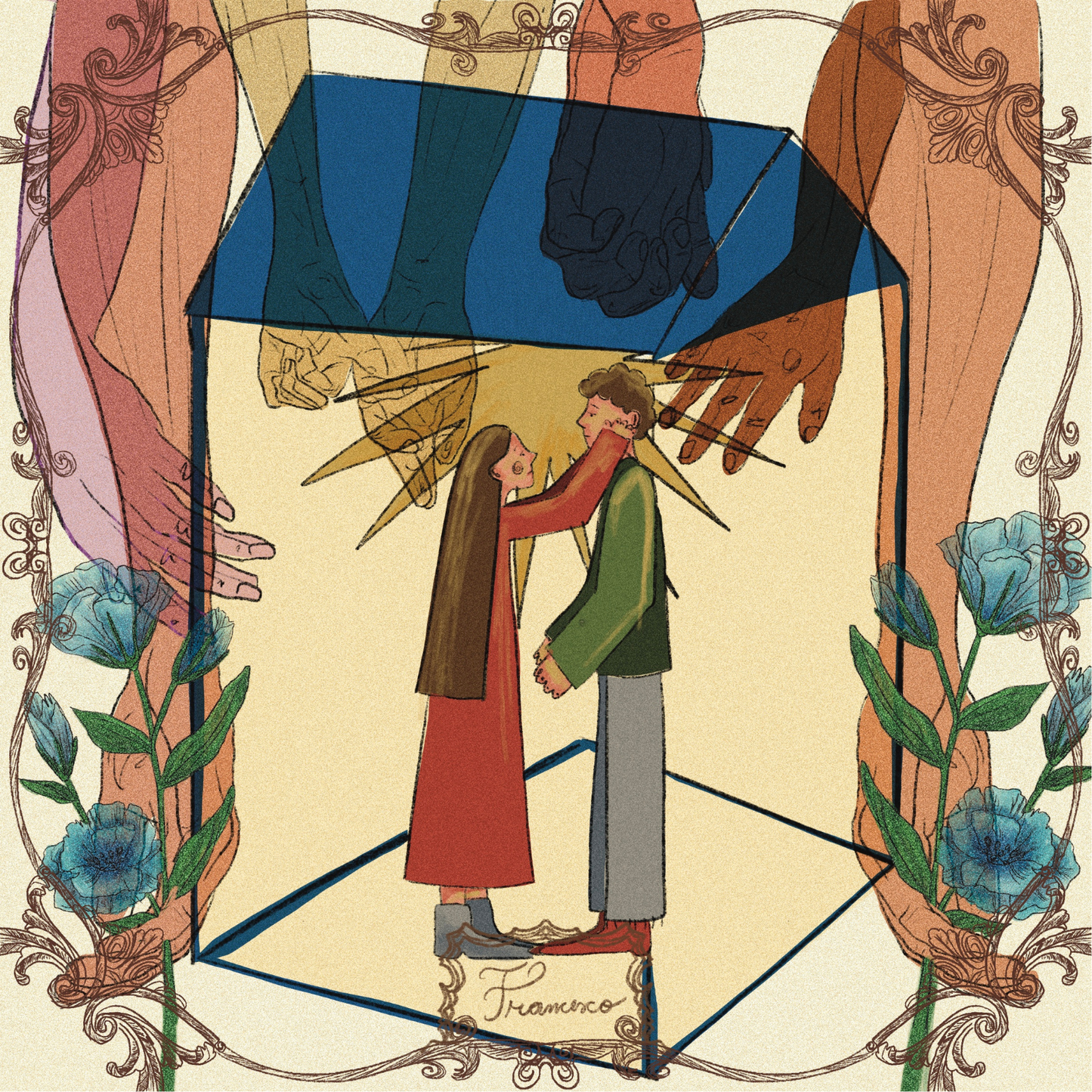 Orecchini LISIANTHUS | le PETIT. | Blu (Seconda variante)