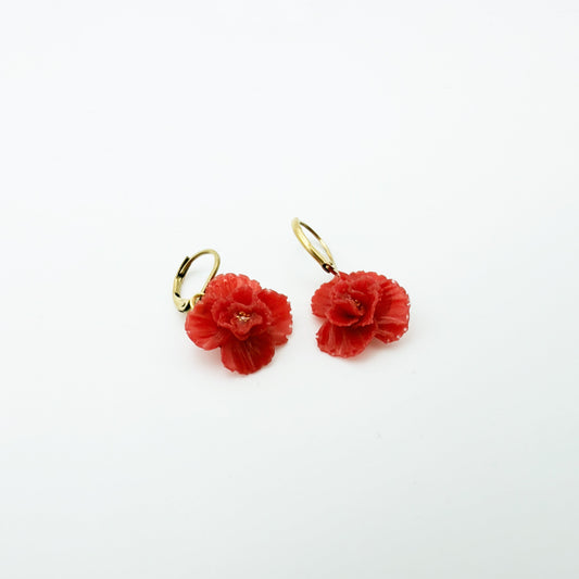 Orecchini GAROFANO | le MINI. | HOOP - Rosso