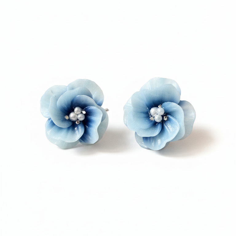 Orecchini LISIANTHUS - Francesco | le MIDI. | Celeste