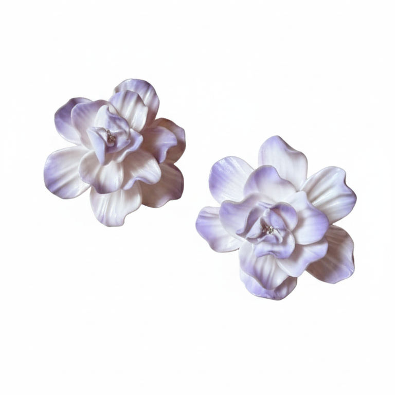 Orecchini GARDENIA | le GRAND . | Bianco