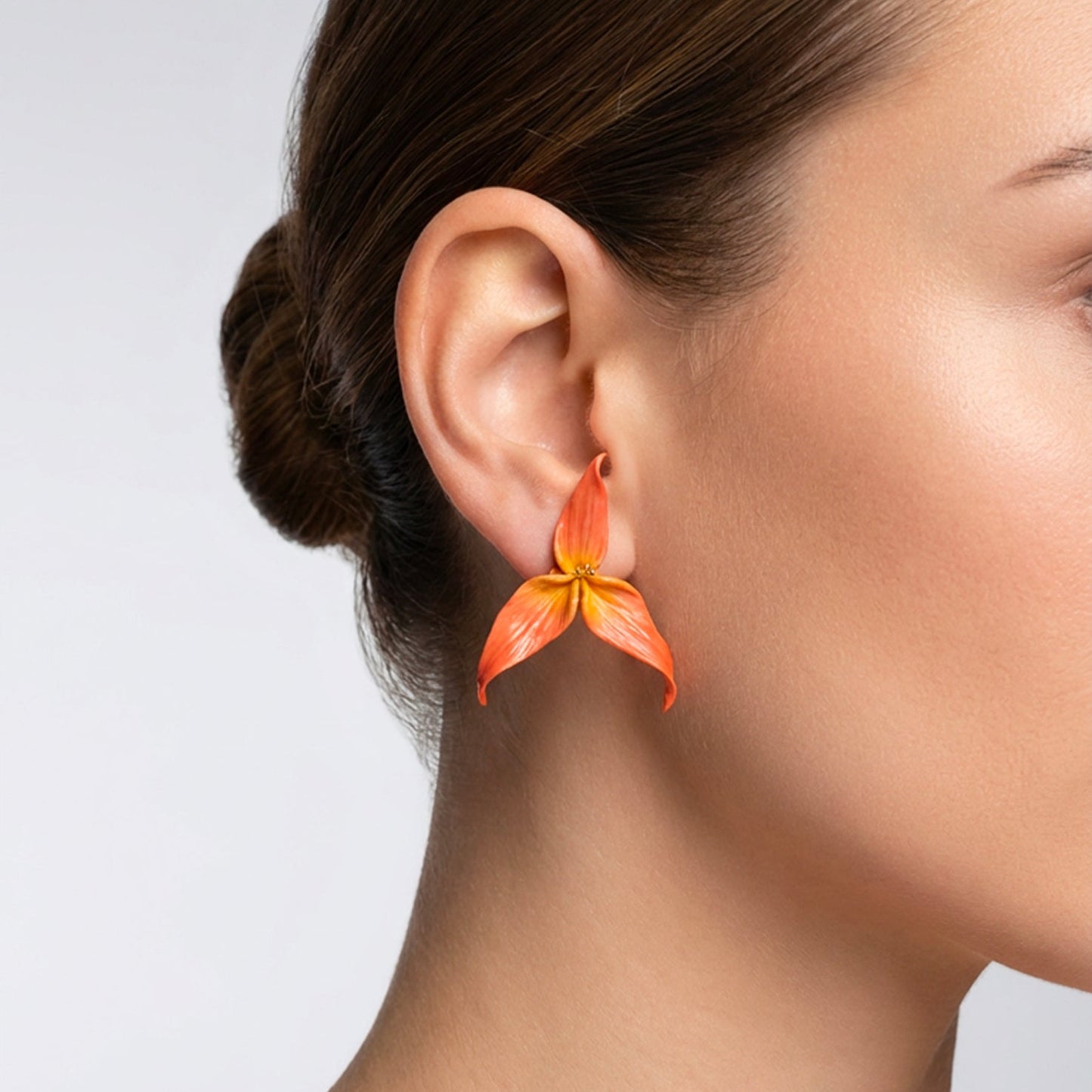 Orecchini MASDEVALLIA. | le MIDI | Arancio