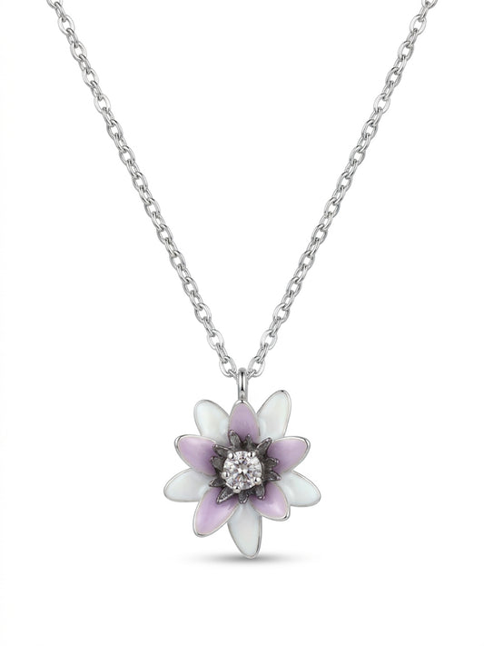 Girocollo PETIT PASSIFLORA. | VIOLA (silver edition)
