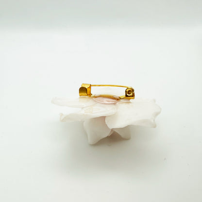 Spilla FIORE DI CARMEN. | le MIDI. | Bianco