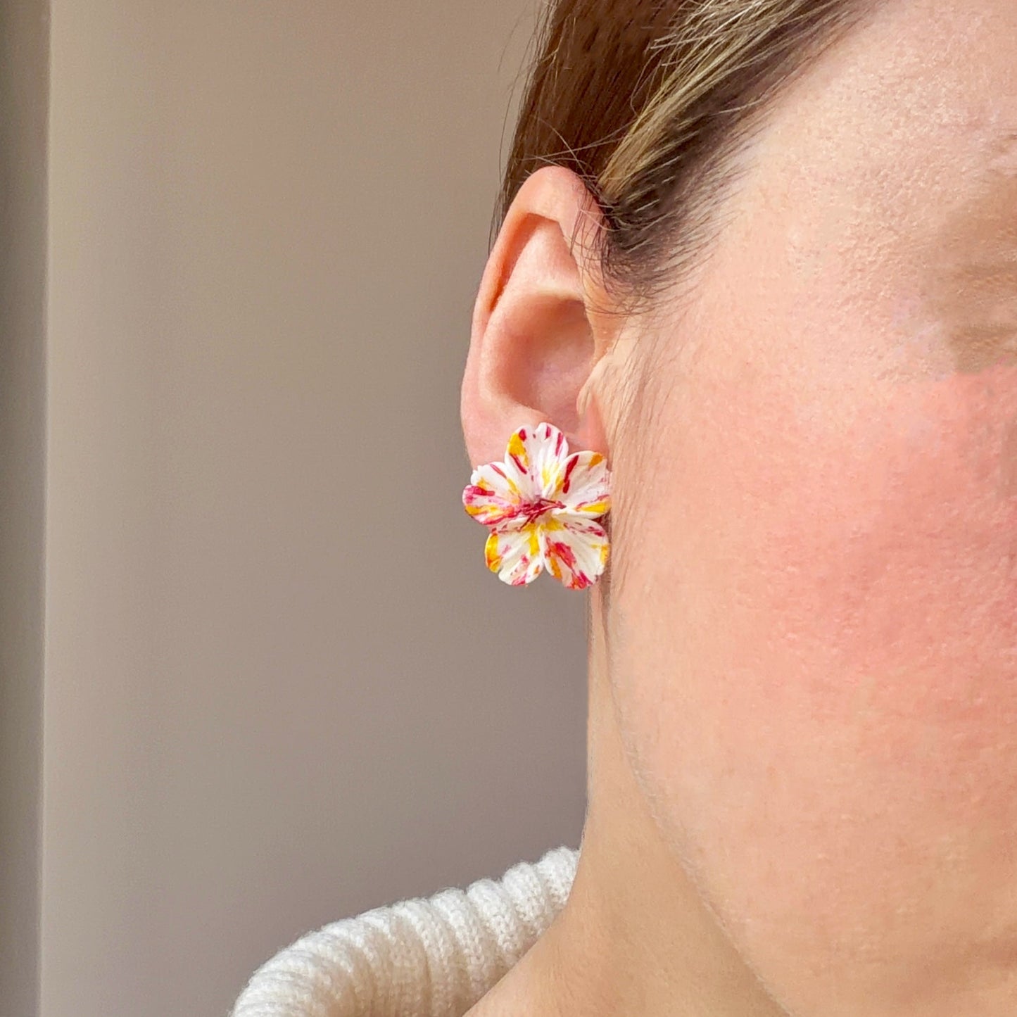 Orecchini LA BELLA DI NOTTE | le MIDI. | Bianco (seconda variante)