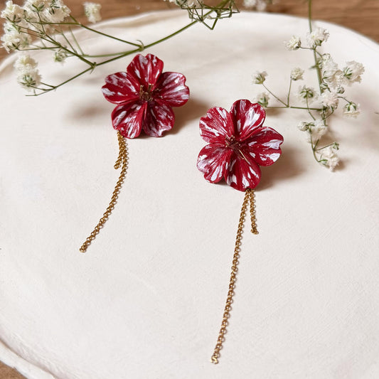 Orecchini LA BELLA DI NOTTE - Chiara | le MIDI. | Rosso