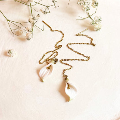 Orecchini CALLA | le PETIT. | Bianco (Seconda variante)