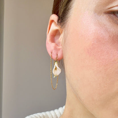 Orecchini CALLA | le PETIT. | Bianco (Seconda variante)