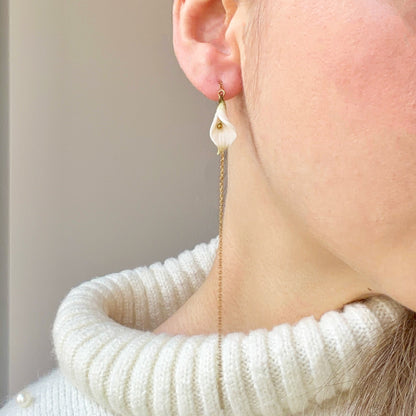 Orecchini CALLA | le PETIT. | Bianco (Seconda variante)