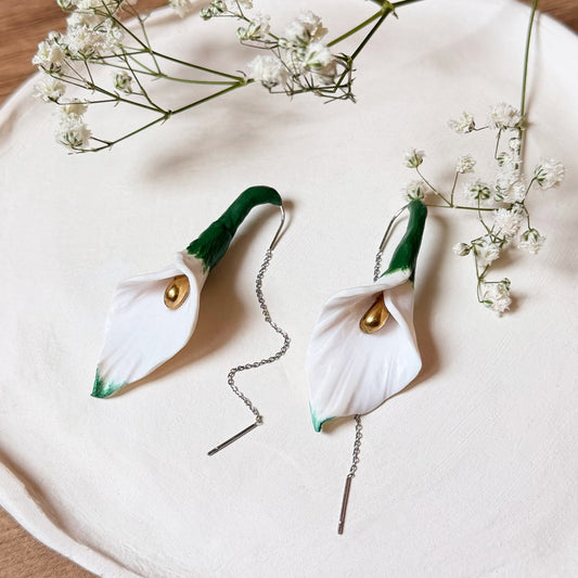 Orecchini CALLA - Elisa | le GRAND. | Bianco