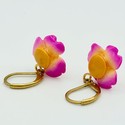 Orecchini PRIMULA. | le MINI - HOOP | Fucsia