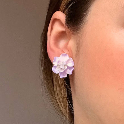 Orecchini GARDENIA | le PETIT . | Bianco (seconda variante)