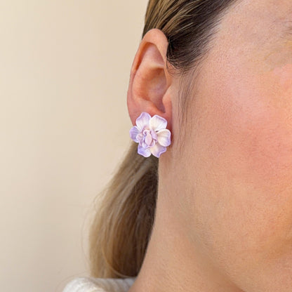 Orecchini GARDENIA | le PETIT . | Bianco (seconda variante)