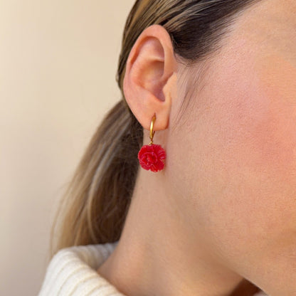 Orecchini GAROFANO | le MINI. | Rosso (seconda variante)