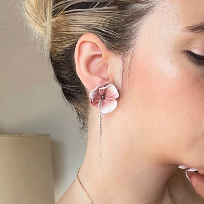Orecchini le PETIT lilium. | Rosa Antico (silver version)