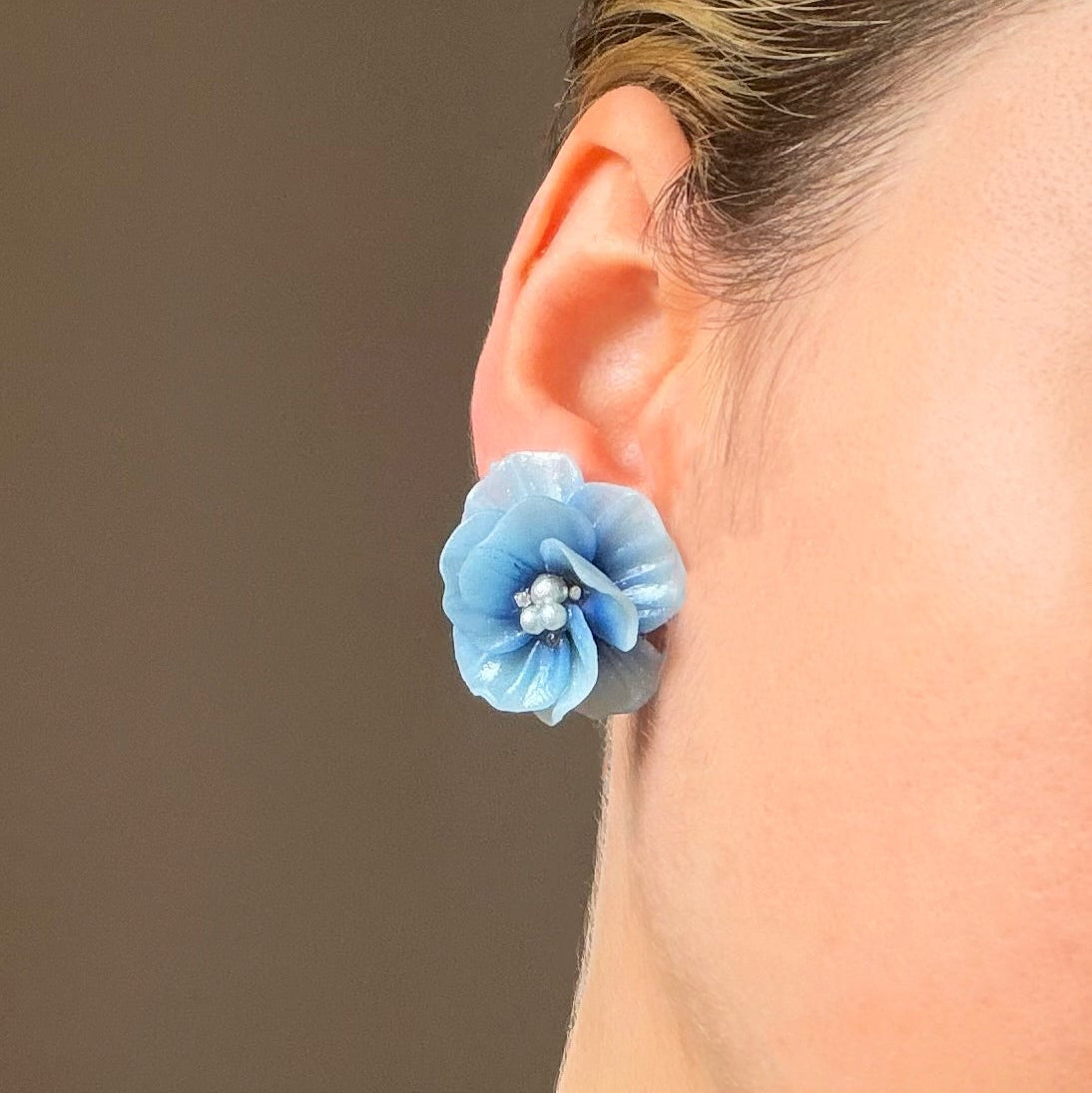 Orecchini LISIANTHUS - Francesco | le MIDI. | Celeste