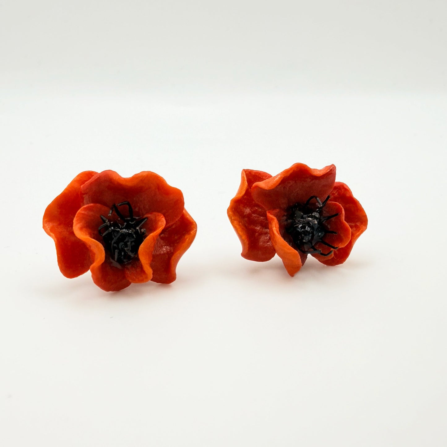 Orecchini PETIT POPPY. | Rosso Arancione