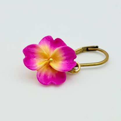Orecchini PRIMULA. | le MINI - HOOP | Fucsia