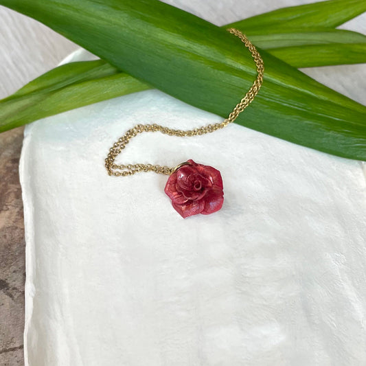 Girocollo PETIT ROSE. | Rosso (golden edition)