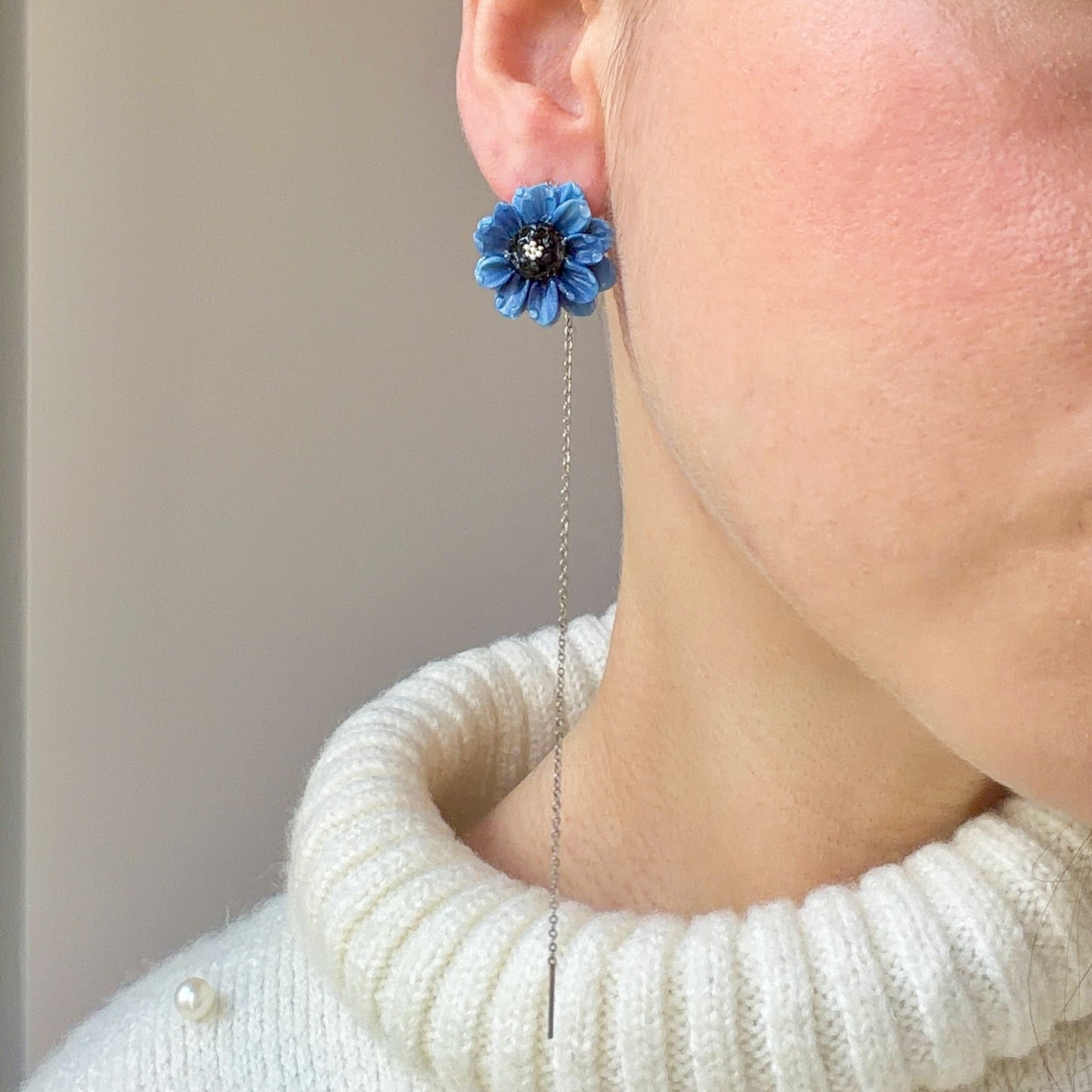 Orecchini GIRASOLE | le PETIT. | Blu (Seconda variante)