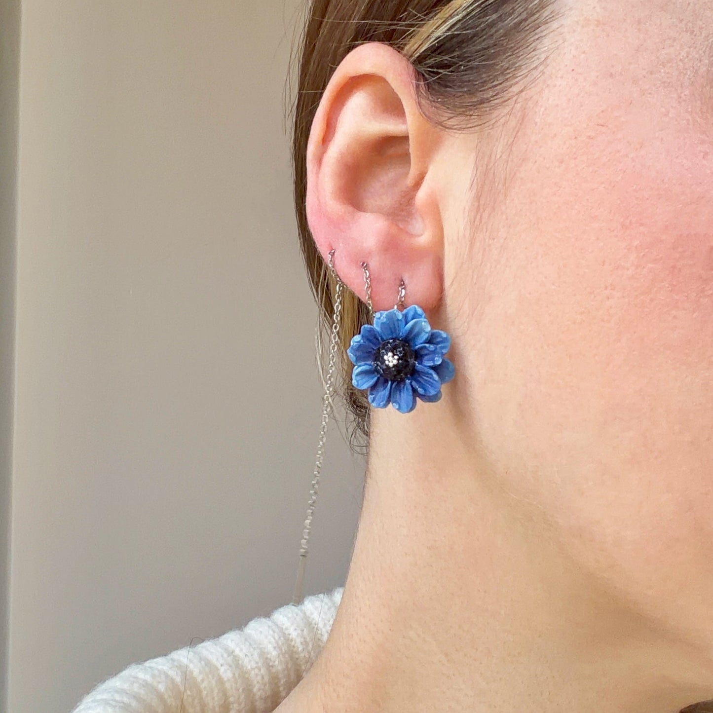 Orecchini GIRASOLE | le PETIT. | Blu (Seconda variante)