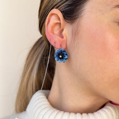 Orecchini GIRASOLE | le PETIT. | Blu (Seconda variante)