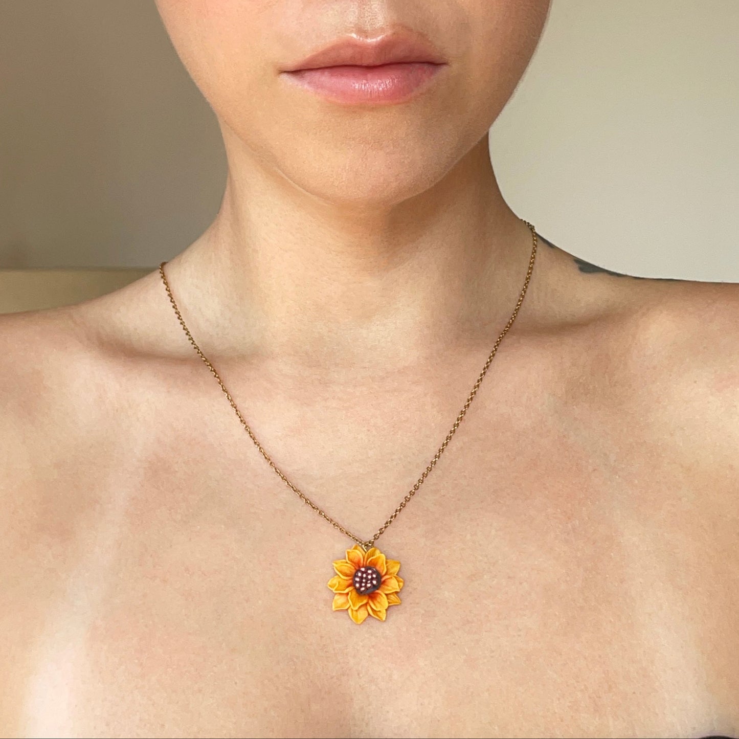 Girocollo PETIT SUNFLOWER. | Yellow (golden edition)