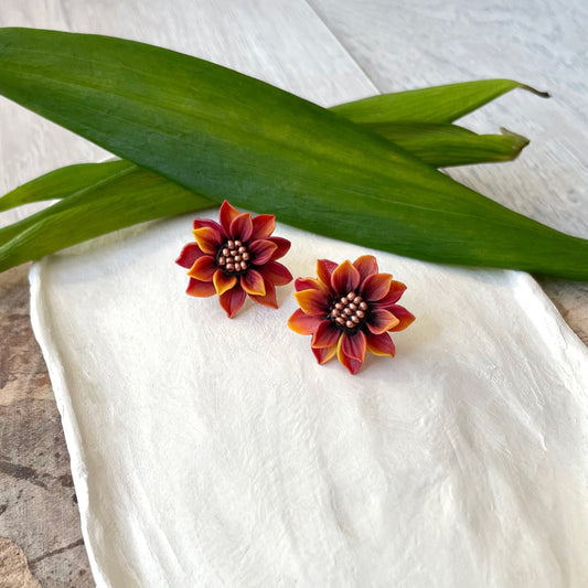 Orecchini MIDI SUNFLOWER. | Bordeaux